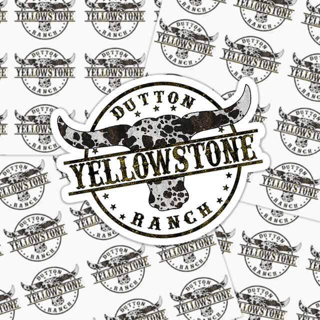 Yellowstone Bull Skull Sticker Sheet