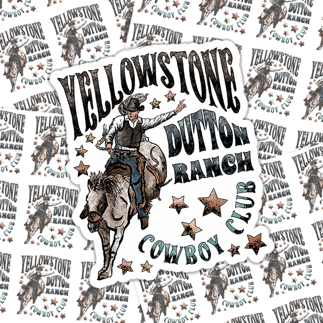 Yellowstone Cowboy Club Sticker Sheet
