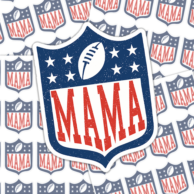 Football Mama Sticker Sheet