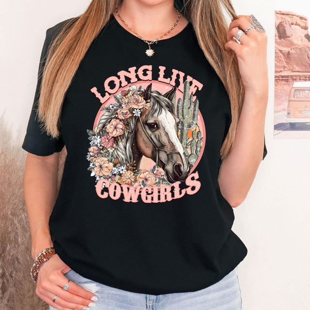 Long Live Cowgirls Horse DTF Heat Transfer