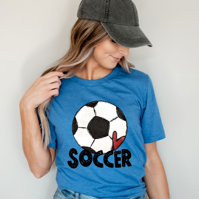 Soccer Heart DTF Heat Transfer