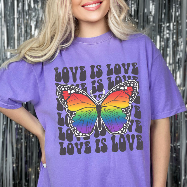 Love Is Love Pride Butterfly DTF Heat Transfer
