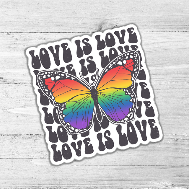 Love Is Love Die Cut Sticker