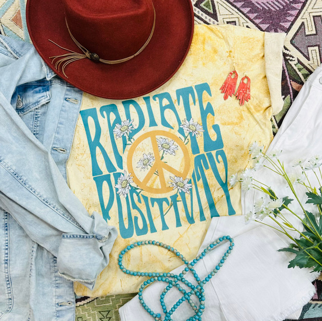 Radiate Positivity Screen Print Heat Transfer