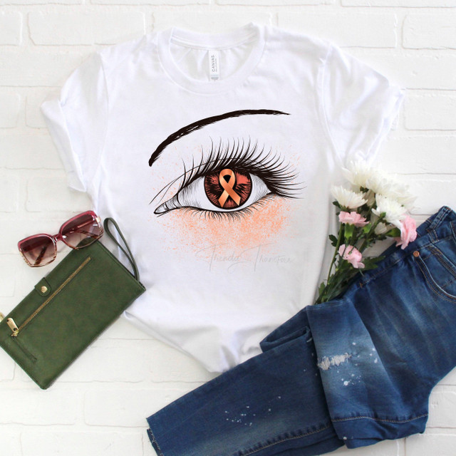 Peach Ribbon Awareness Glitter Eye Sublimation Transfer Peach Ribbon Awareness Glitter Eye Sublimation Transfer