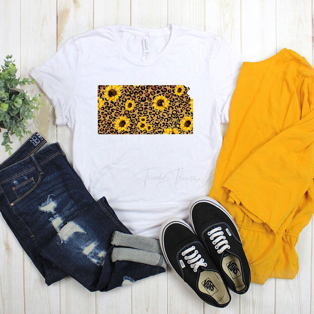 Kansas Leopard and Sunflower Sublimation Transfer