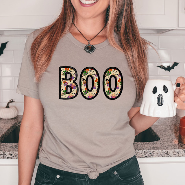 HP Boo Faux Embroidery DTF Heat Transfer