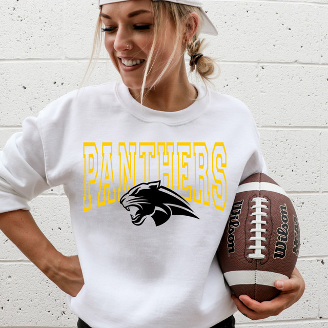 Panthers Gold DTF Heat Transfer