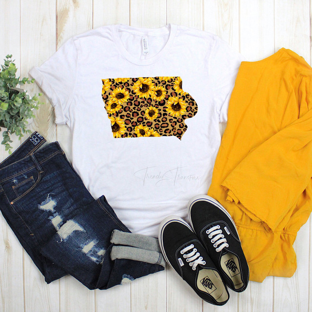 Iowa Leopard Sunflower Sublimation Transfer