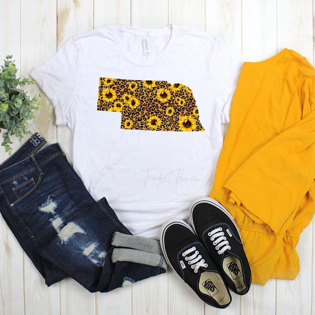Nebraska Leopard Sunflower Sublimation Transfer Nebraska Leopard Sunflower Sublimation Transfer