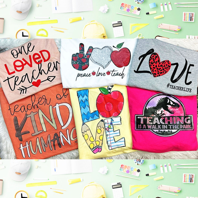 Teacher Screen Print Heat Transfer BUNDLE