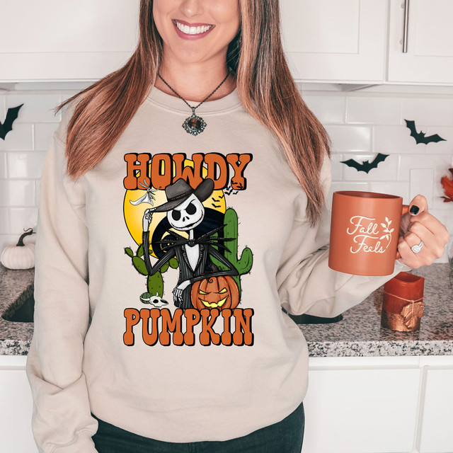 Howdy Pumpkin Jack DTF Heat Transfer