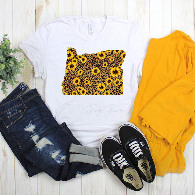 Oregon Leopard Sunflower Sublimation Transfer Oregon Leopard Sunflower Sublimation Transfer