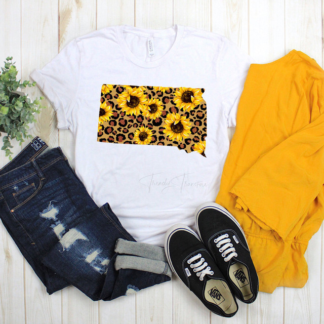 South Dakota Leopard Sunflower Sublimation Transfer South Dakota Leopard Sunflower Sublimation Transfer