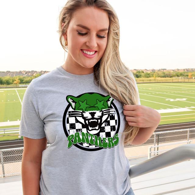 Panthers Green Mascot DTF Heat Transfer