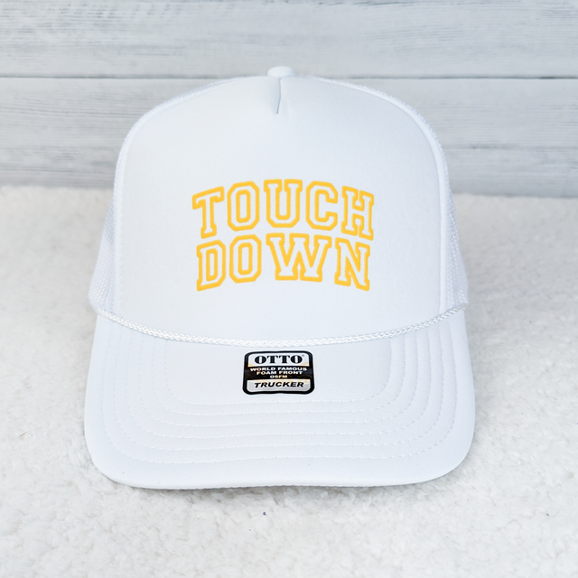 Touch Down Yellow PUFF Hat/Pocket Screen Print Heat Transfer