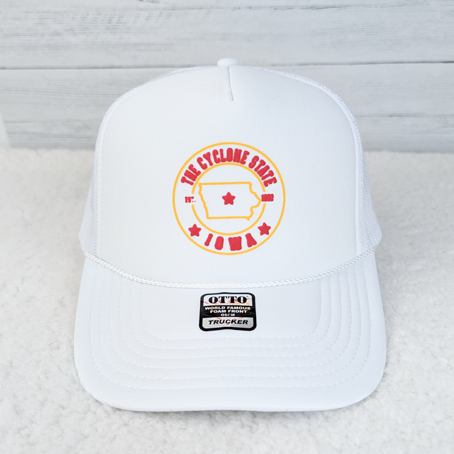 The Cyclone State PUFF Hat/Pocket Screen Print Heat Transfer