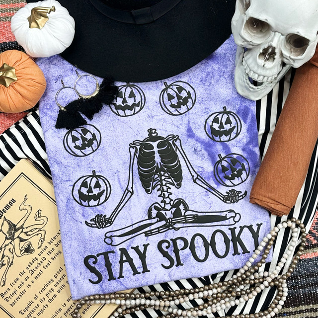 Stay Spooky Black PUFF Screen Print Heat Transfer