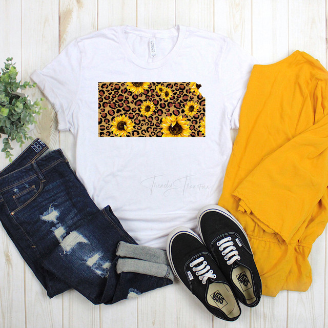 Kansas Leopard Sunflower Sublimation Transfer