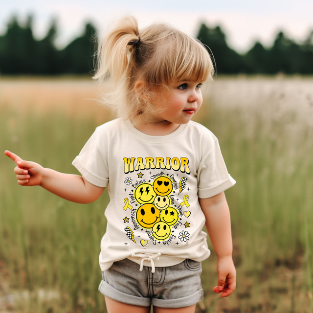 Warrior Childhood Cancer DTF Heat Transfer