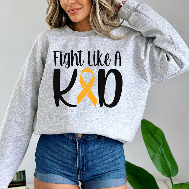 Fight Like A Kid Childhood Cancer DTF Heat Transfer