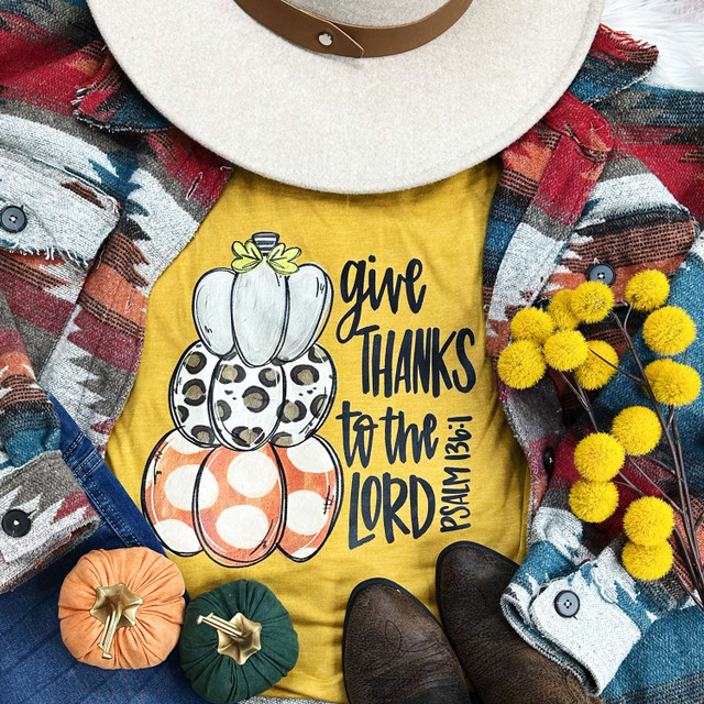 Give Thanks To The Lord Screen Print Heat Transfer