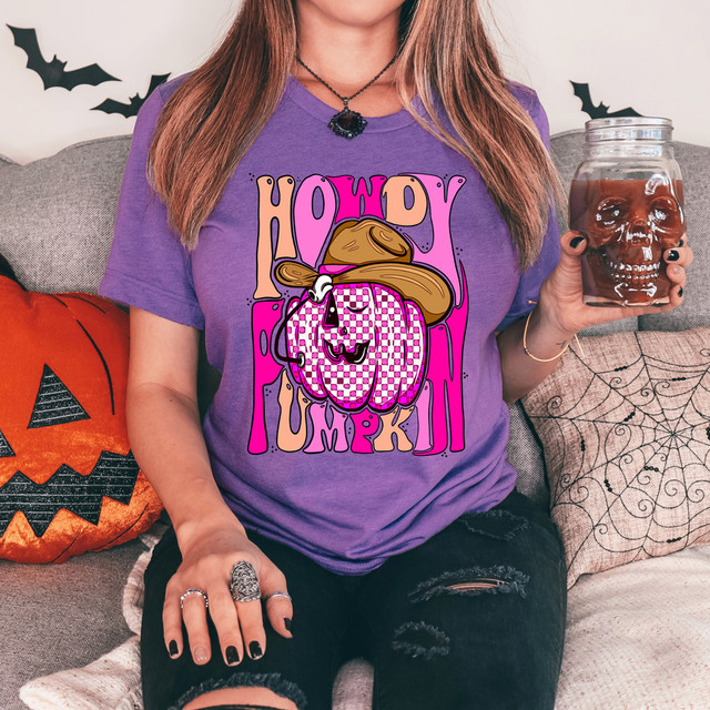 Howdy Pumpkin Western DTF Heat Transfer