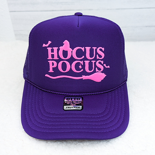 Hocus Pocus PUFF Hat/Pocket Screen Print Heat Transfer
