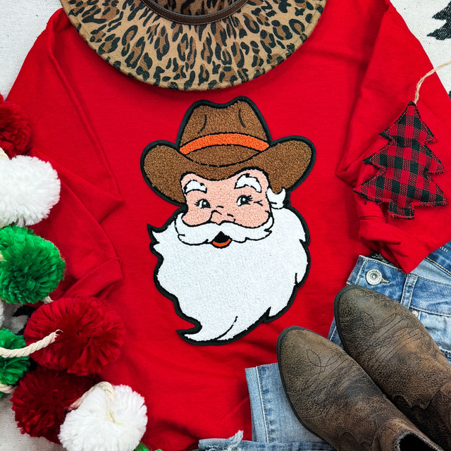 Cowboy Santa Chenille Patch