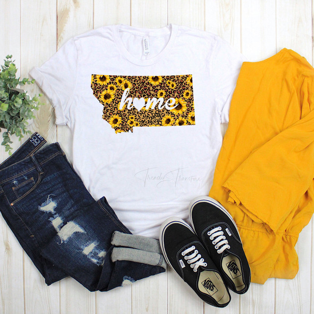 Montana Leopard Sunflower home Sublimation Transfer