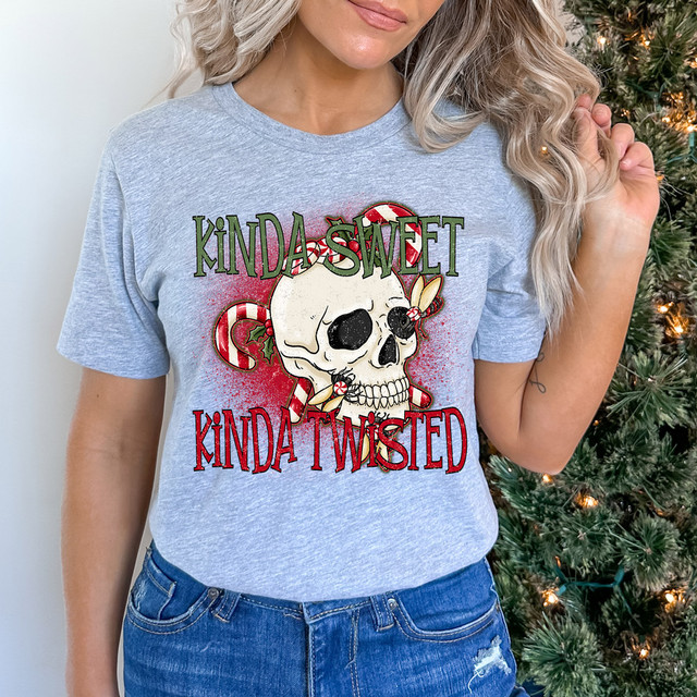 Kinda Sweet Kinda Twisted Skull DTF Heat Transfer