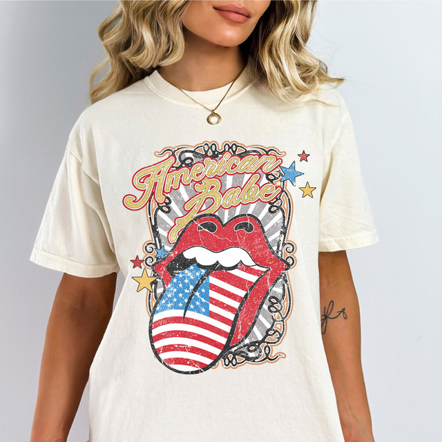 American Babe Tongue DTF Heat Transfer
