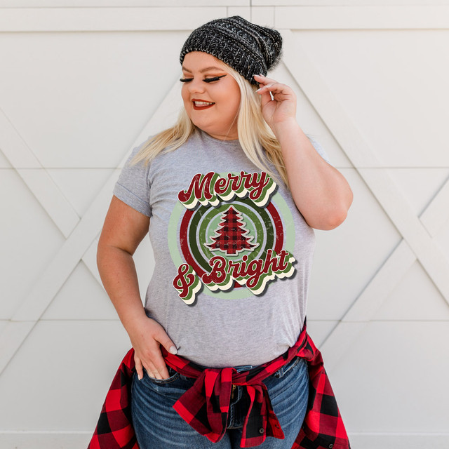 Merry & Bright Buffalo Plaid DTF Heat Transfer