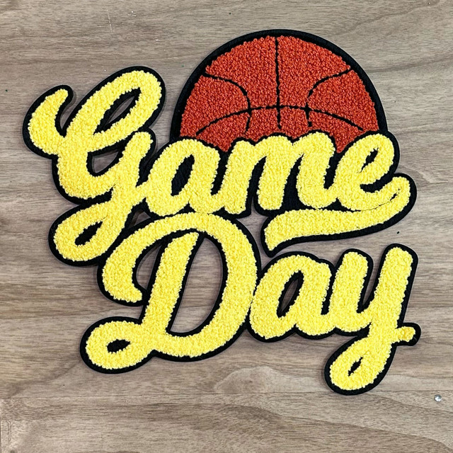 Basketball YELLOW Game Day Chenille Patch