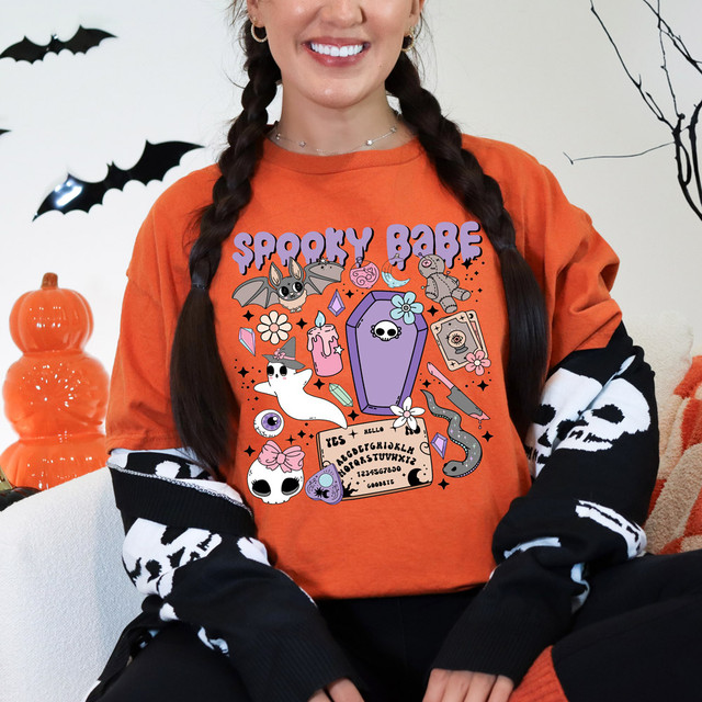 Spooky Babe Retro DTF Heat Transfer