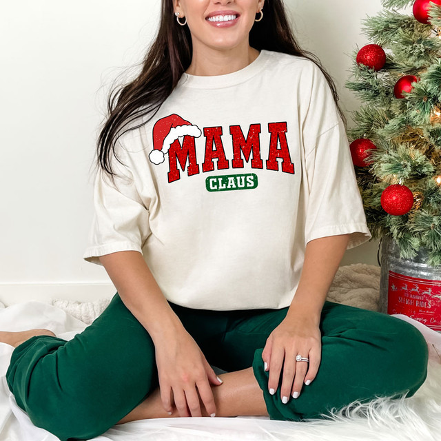 Mama Claus Leopard DTF Heat Transfer