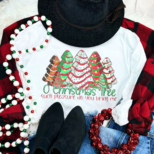 Oh Christmas Tree Cakes Screen Print Heat Transfer