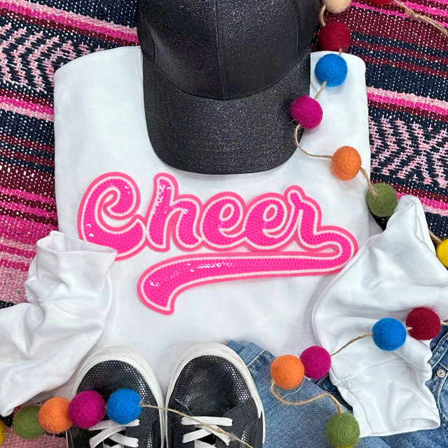 PINK Cheer Sequin Patch