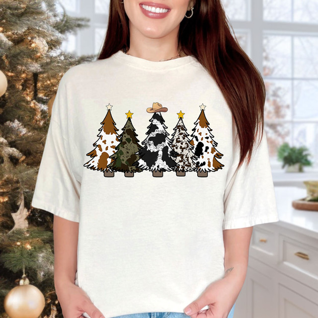 Country Christmas Trees DTF Heat Transfer