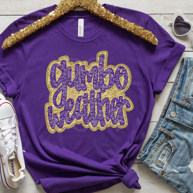 Gumbo Weather Faux Patch DTF Heat Transfer