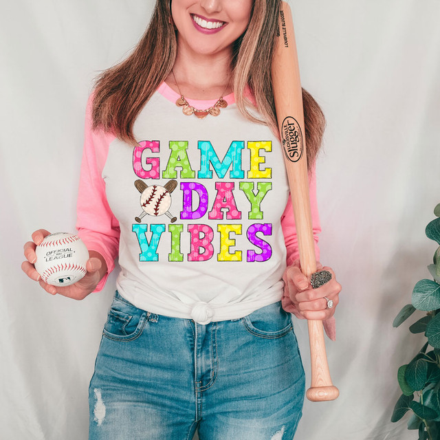 Game Day Vibes Baseball DTF Heat Transfer