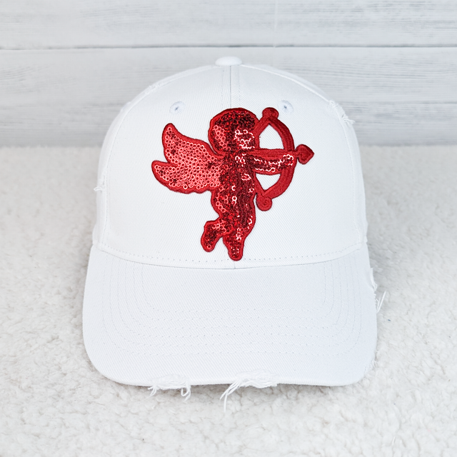 RED CUPID Hat/Pocket Sequin Patch