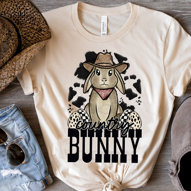 Country Bunny DTF Heat Transfer