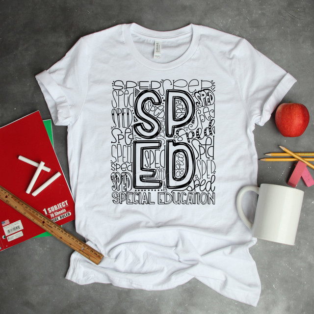 Special Education Teacher Typography Word Art Sublimation Transfer