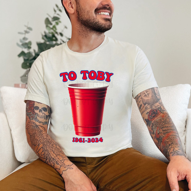 To Toby Red Cup DTF Heat Transfer