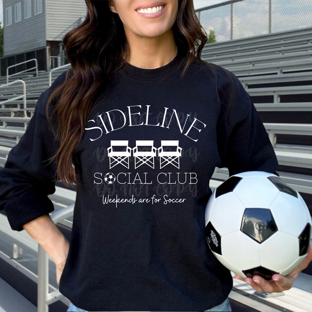 Sideline Social Club Soccer DTF Heat Transfer