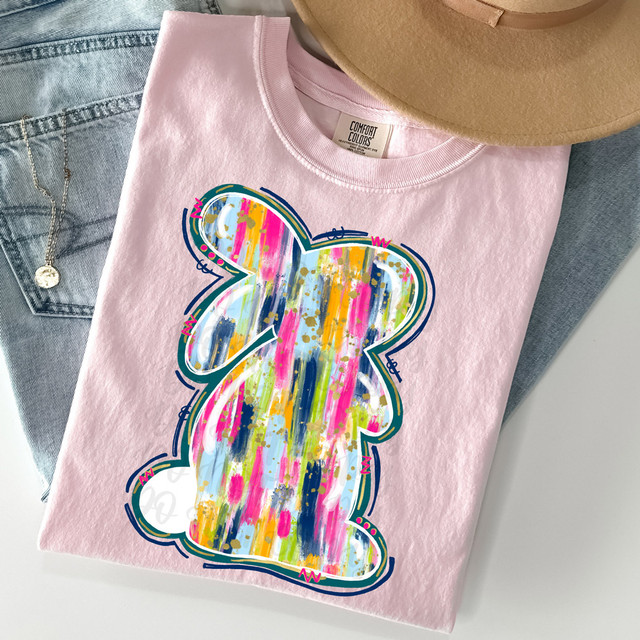 Brushstroke Bunny DTF Heat Transfer
