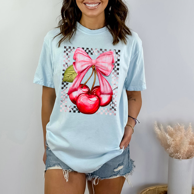 Cherries & Bows DTF Heat Transfer