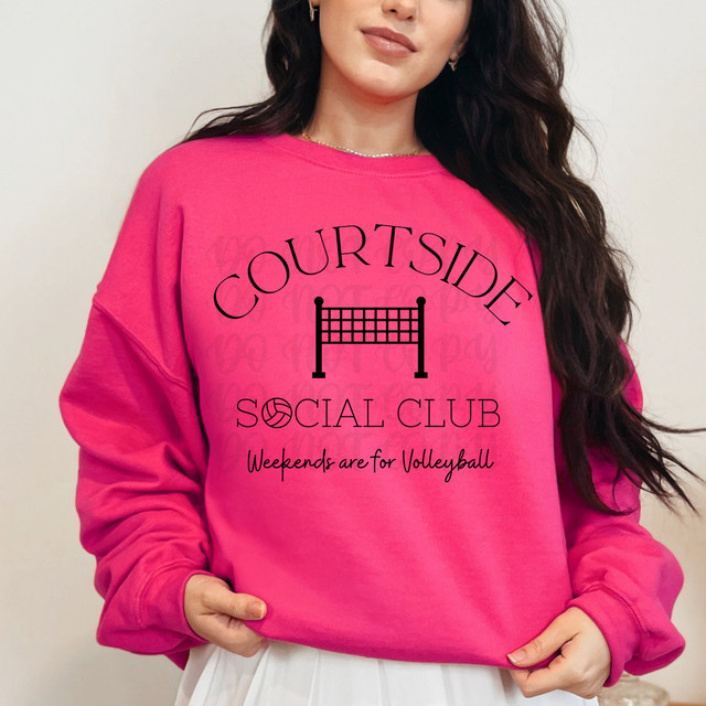 Courtside Social Club Volleyball DTF Heat Transfer