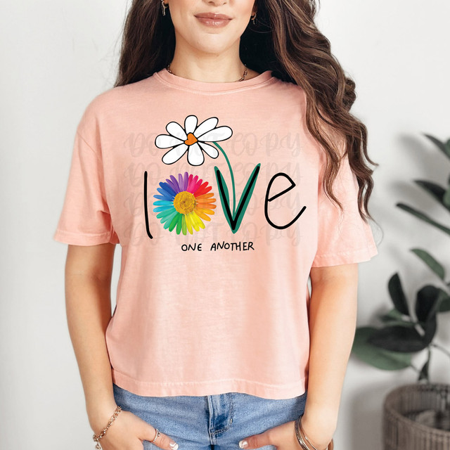 Love One Another Daisy DTF Heat Transfer